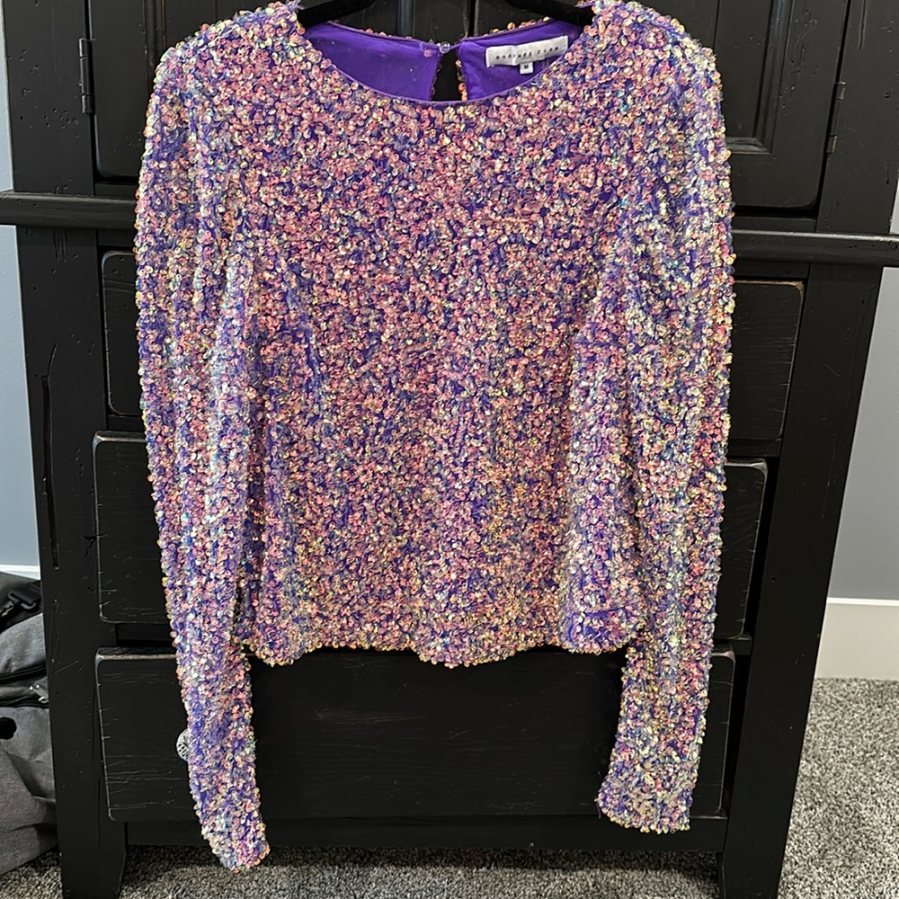 Purple Sequence Longsleeve Top